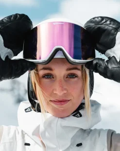Charger Uni Skibril | Wit/Roze