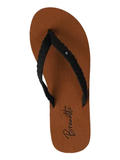 Chiara Jacquard Dames Flip Flops | Black
