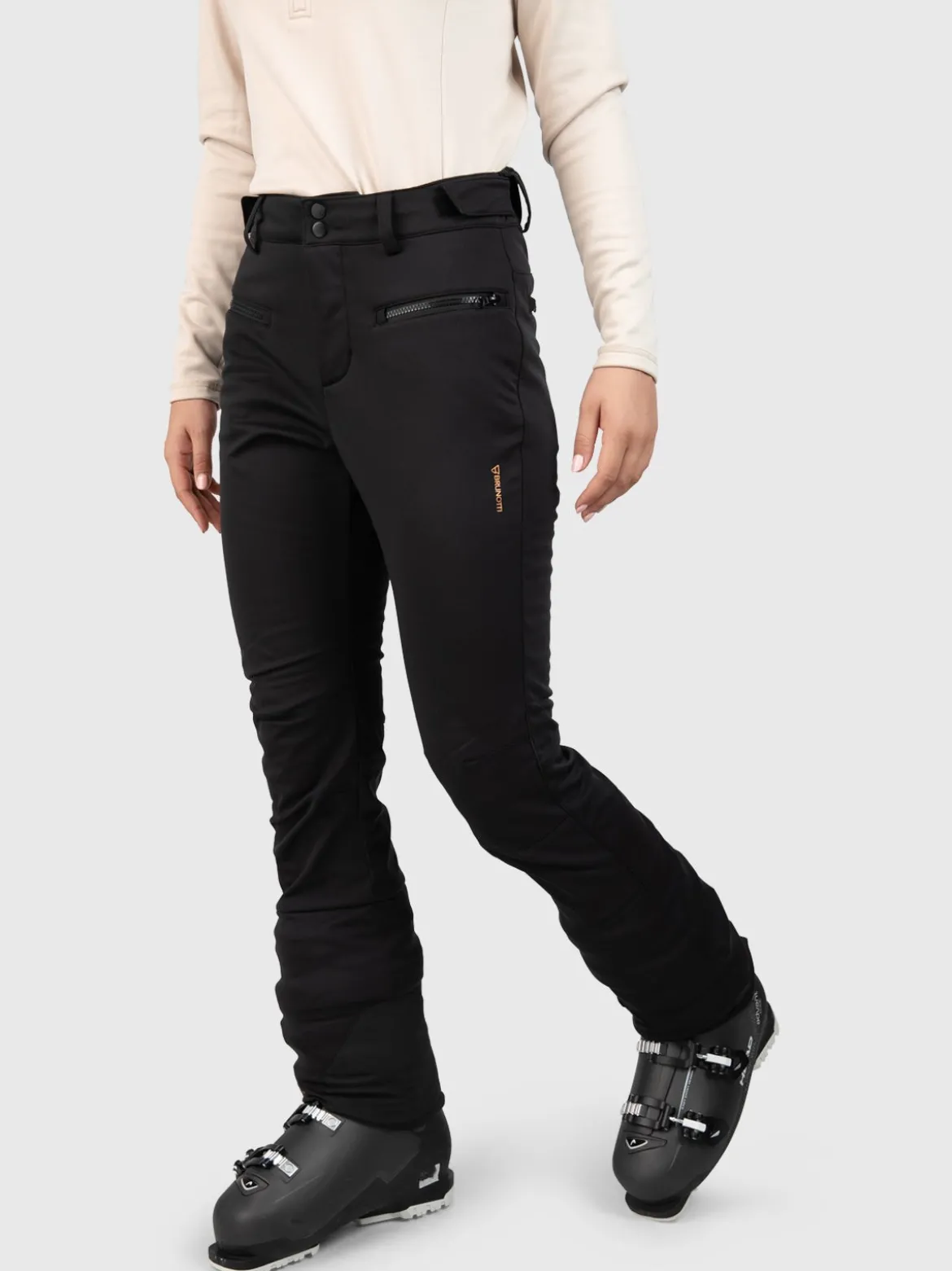 Coldlake-N Dames Softshell Skibroek | Zwart