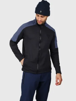 Daronst-Zip Heren Fleece | Zwart