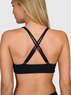 Delphinia-Rib Dames Bikini Top | Zwart
