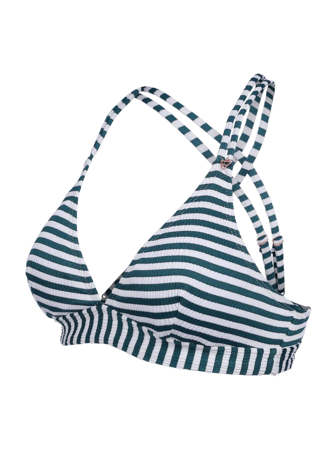 Delphinia-Stripe Dames Bikini Top | Snow