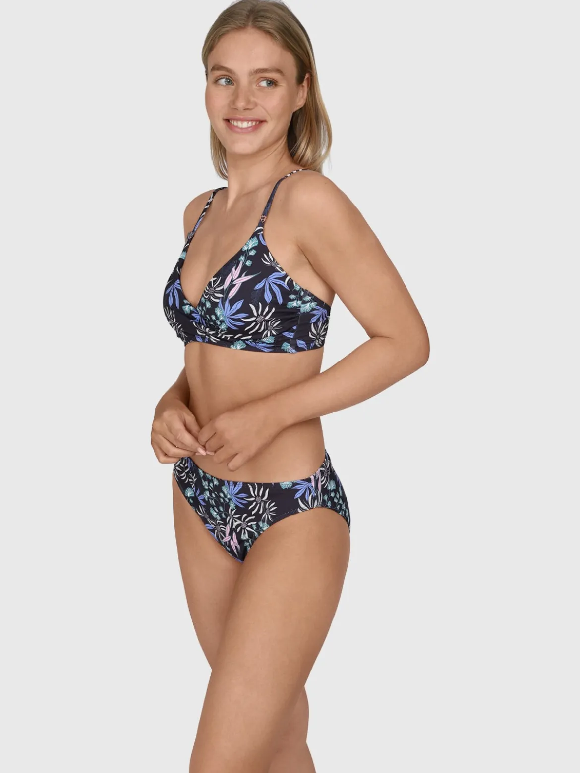 Diamia-Print Dames Bikini Top | Zwart