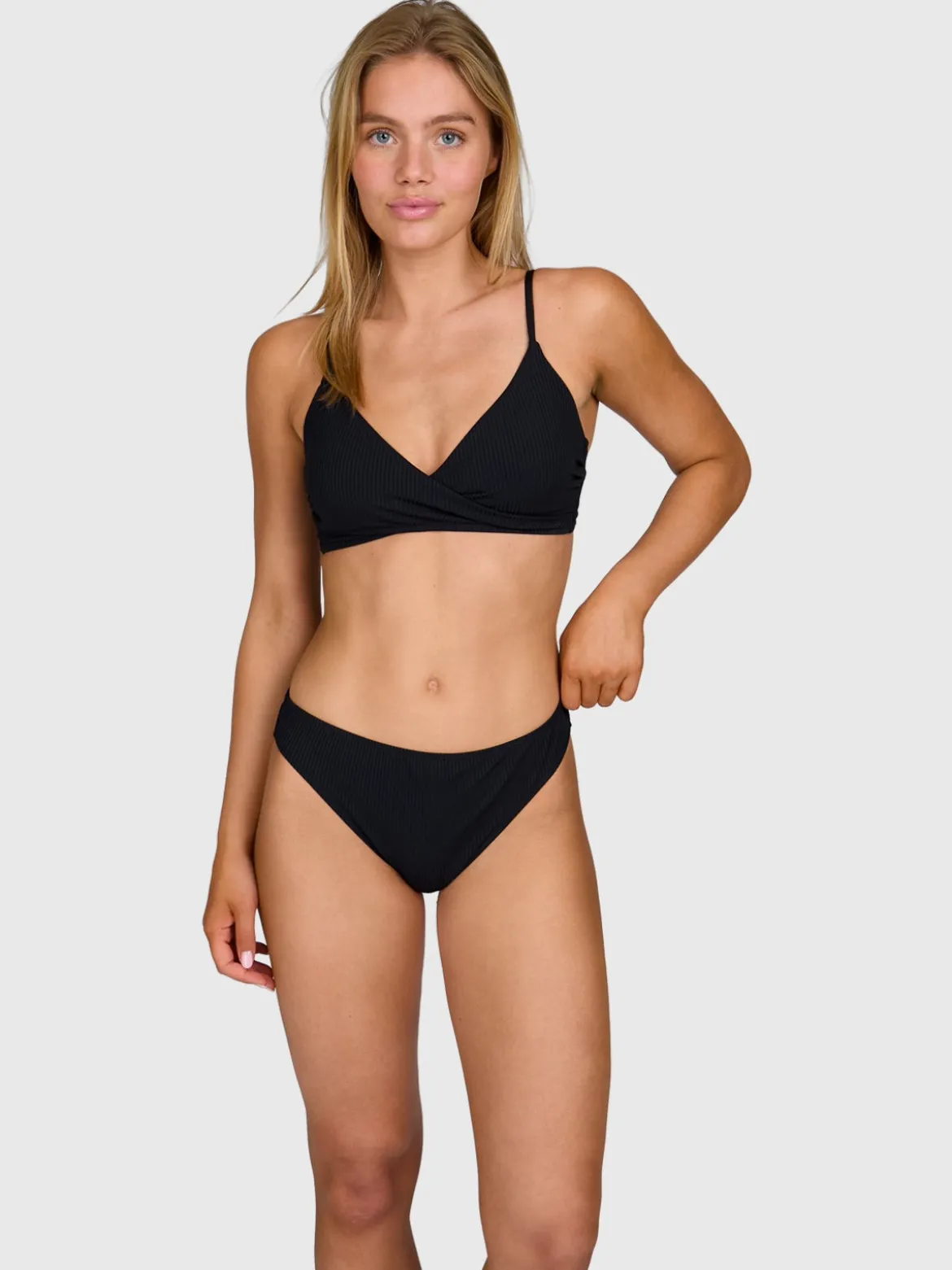 Diamia-Rib Dames Bikini Top | Zwart