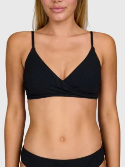 Diamia-Rib Dames Bikini Top | Zwart