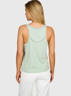 Diljara Dames Top | Aqua Grey