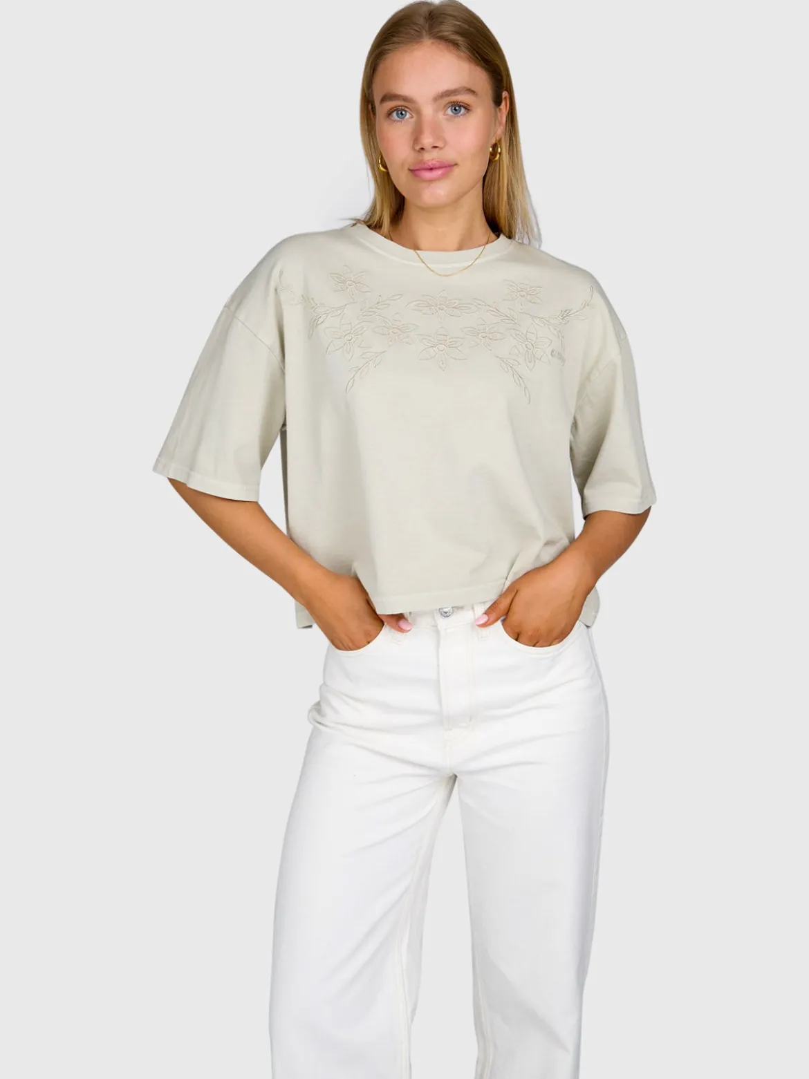 Dilola Dames T-shirt | Feather Grey