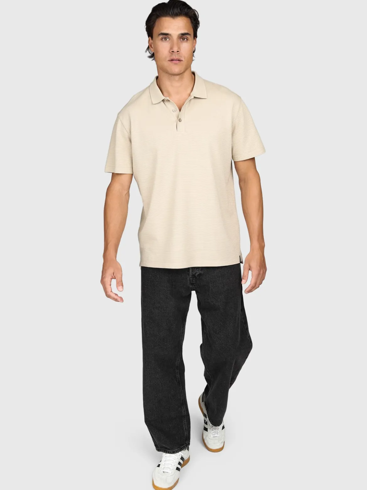 Domo Heren Polo | Feather Grey