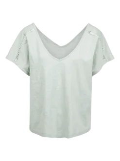 Duya Dames T-shirt | Aqua Grey