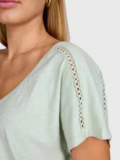 Duya Dames T-shirt | Aqua Grey