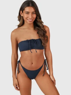 Elly-Rib Dames Bikini Broekje | Indigo Blue