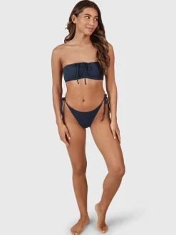 Elly-Rib Dames Bikini Broekje | Indigo Blue