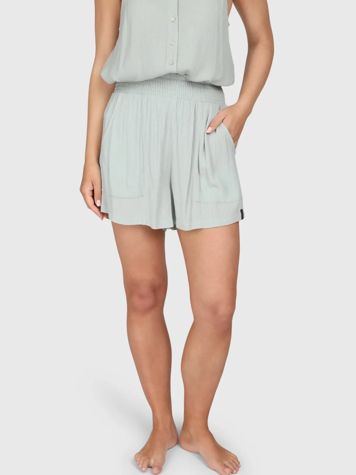 Essia Dames Shorts | Aqua Grey