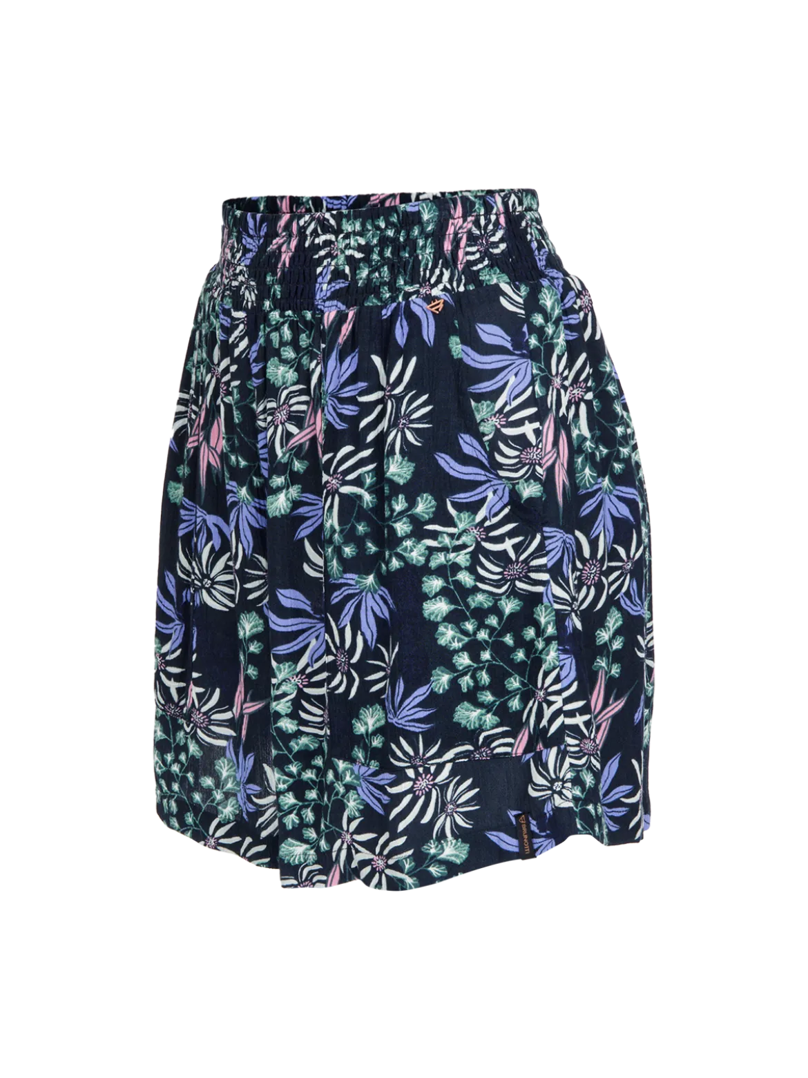 Essia-Print Dames Shorts | Zwart
