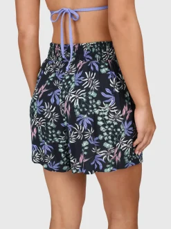 Essia-Print Dames Shorts | Zwart