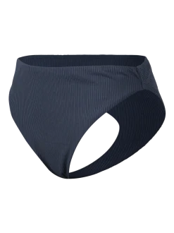 Flores-Rib Dames High Waist Bikini Broekje | Indigo Blue
