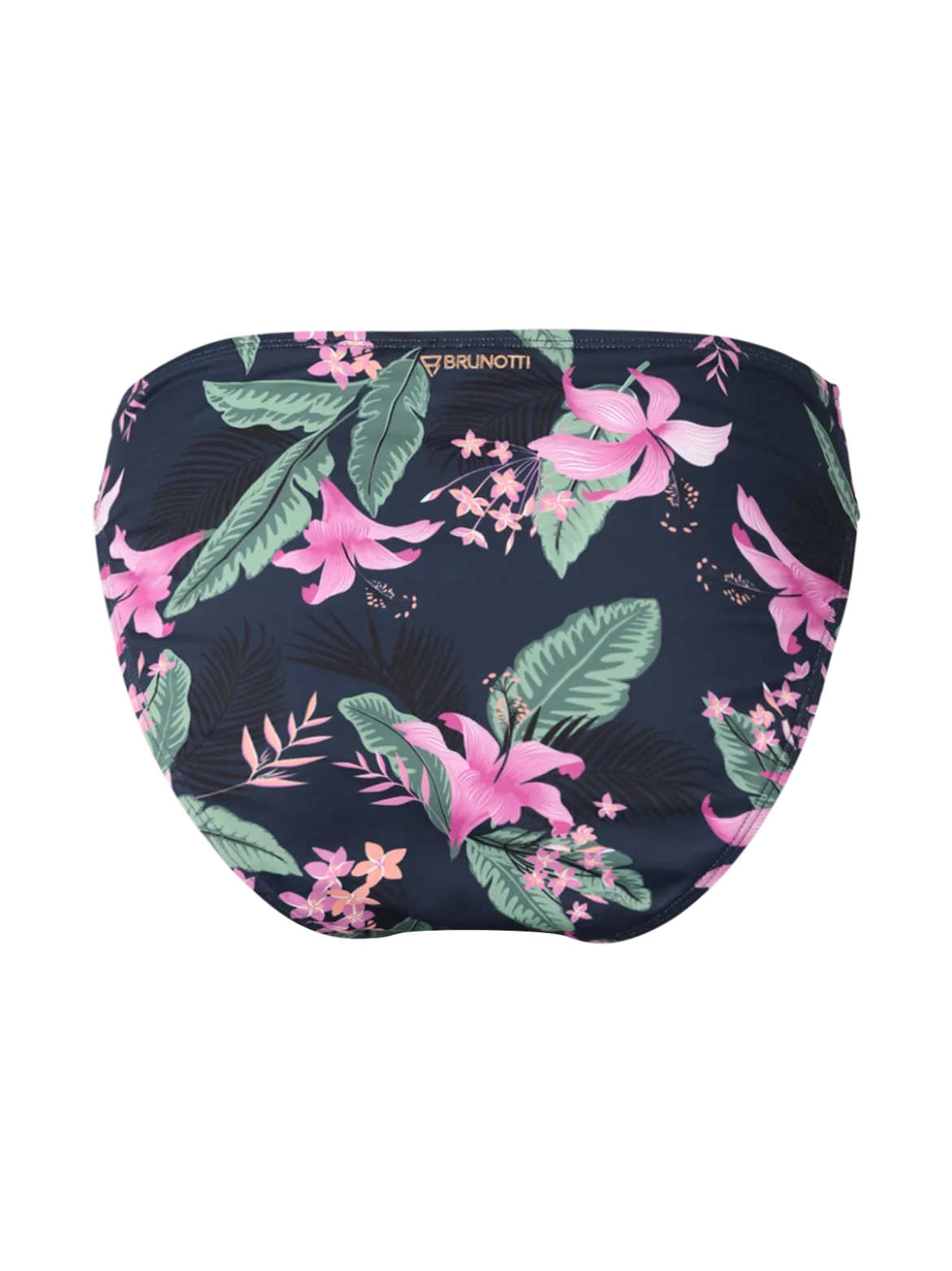 Flores-Tropicana Women High Waist Bikini Bottom | Indigo Blue