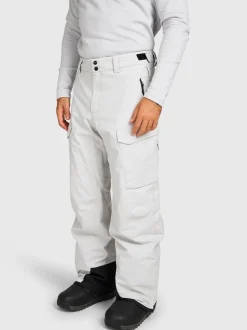 Footrail-Cargo Men Snow Pants | Soft Grey