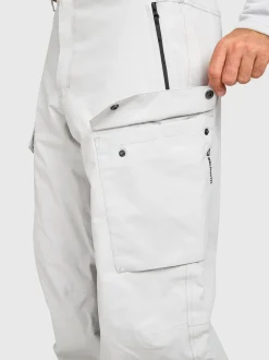 Footrail-Cargo Men Snow Pants | Soft Grey
