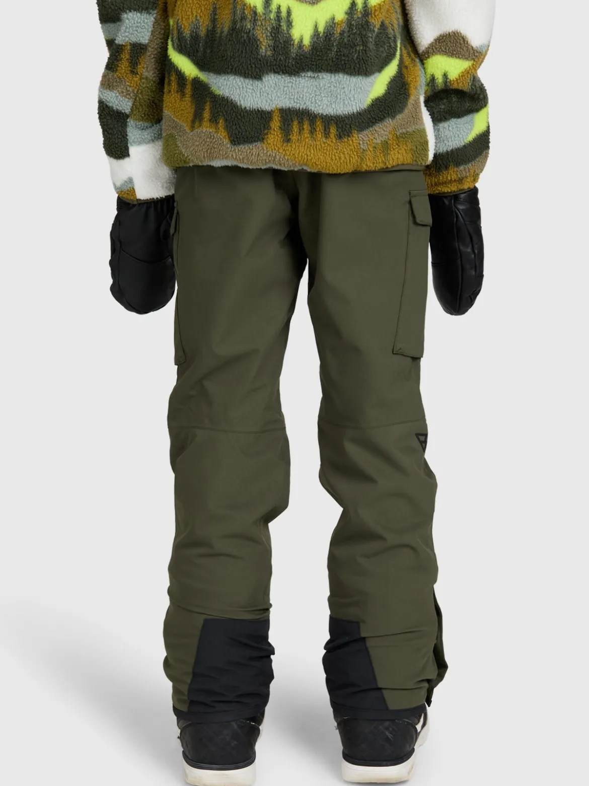 Footraily-Cargo Boys Snow Pants | Deep Green