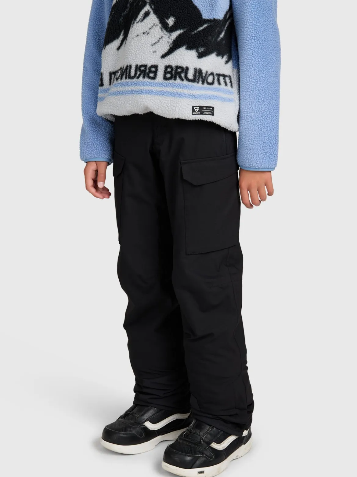 Footraily-Cargo Boys Snow Pants | Black