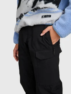 Footraily-Cargo Boys Snow Pants | Black