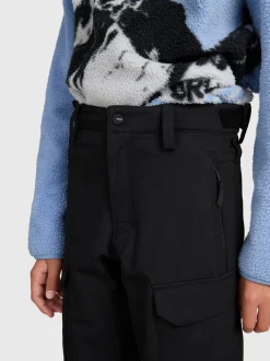 Footraily-Cargo Boys Snow Pants | Black