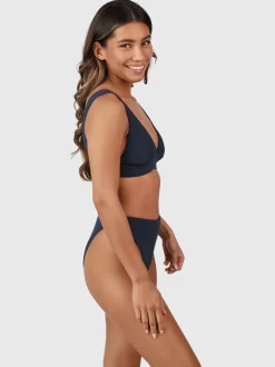 Forte-Rib Dames Bikini Bralette Top | Indigo Blue