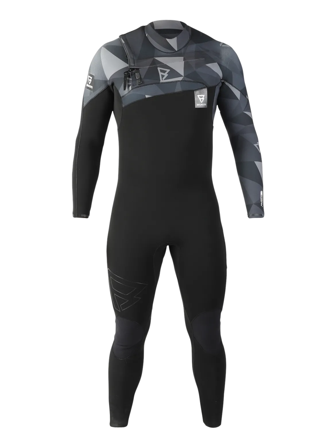 Gravity Fullsuit 5/3mm Heren Wetsuit | Zwart + Grijs