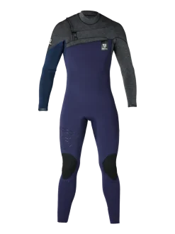 Gravity Fullsuit 4/3 mm Heren Wetsuit | Blauw + Grijs