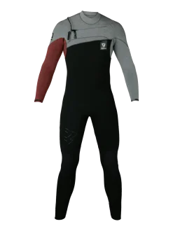 Gravity Fullsuit 4/3 mm Heren Wetsuit | Zwart + Grijs