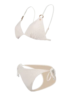 Hana-Broderie Dames Triangel Bikini | Snow