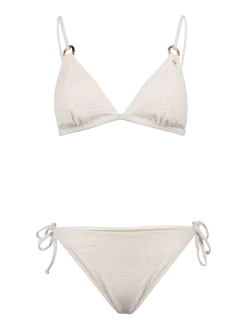 Hana-Broderie Dames Triangel Bikini | Snow