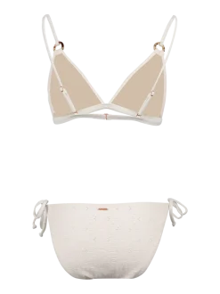 Hana-Broderie Dames Triangel Bikini | Snow