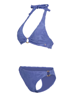 Hollymai-Jacquard Dames Bikini | Marlin Blue