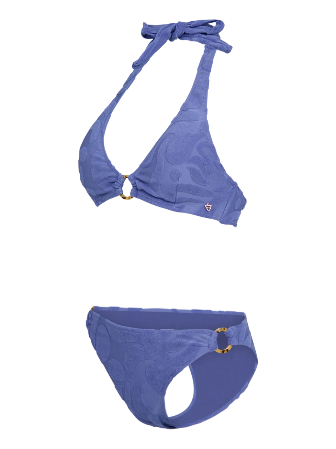 Hollymai-Jacquard Dames Bikini | Marlin Blue