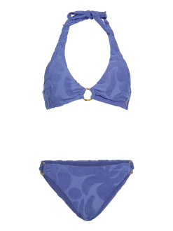 Hollymai-Jacquard Dames Bikini | Marlin Blue
