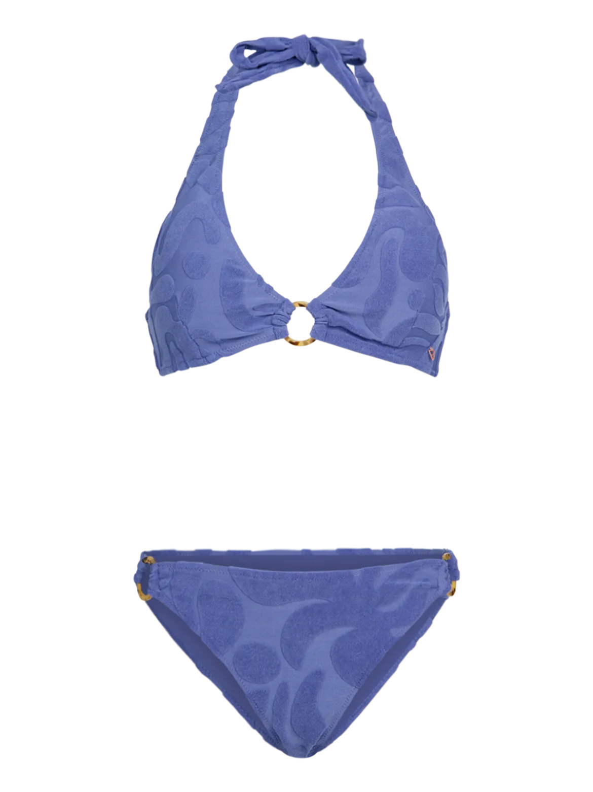 Hollymai-Jacquard Dames Bikini | Marlin Blue
