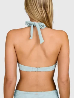 Hollymai-Jacquard Dames Bikini | Aqua Grey