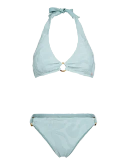 Hollymai-Jacquard Dames Bikini | Aqua Grey