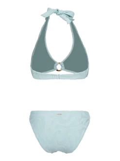 Hollymai-Jacquard Dames Bikini | Aqua Grey