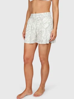 Ize-Print Dames Shorts | Aqua Grey