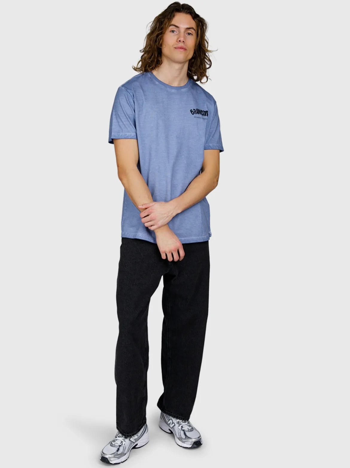 Johnian Heren T-shirt | GrayBlue