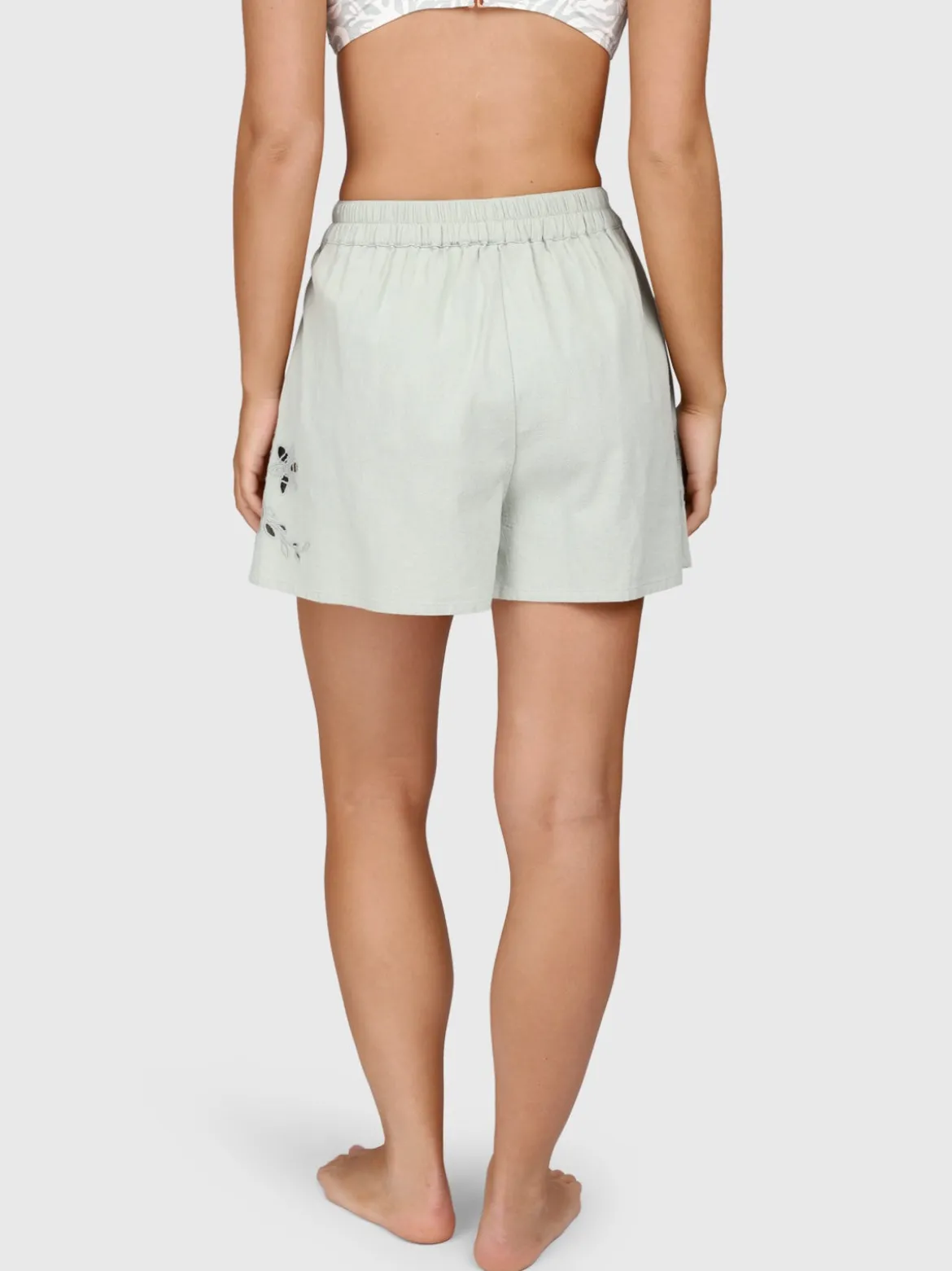 Julee Dames Shorts | Aqua Grey