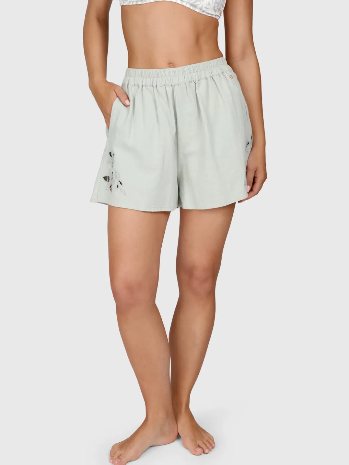 Julee Dames Shorts | Aqua Grey