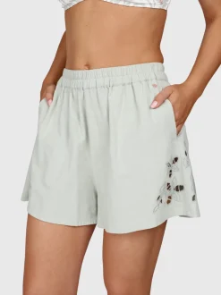 Julee Dames Shorts | Aqua Grey