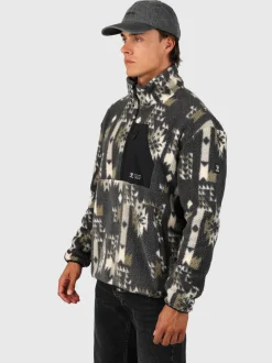 Kelstyn-Print Heren Fleece | Siberia Black