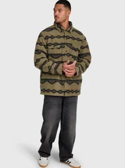 Kevionnet Men Fleece Jacket | Dusky Green