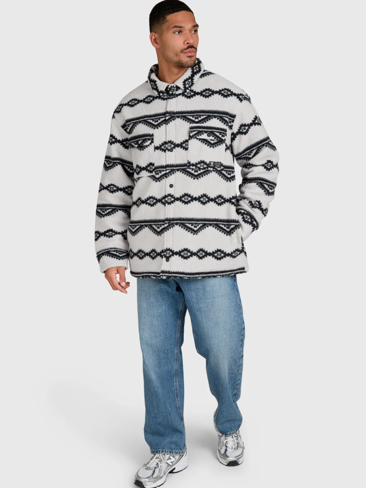 Kevionnet Men Fleece Jacket | Soft Grey