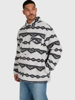 Kevionnet Men Fleece Jacket | Soft Grey